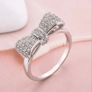 Elegant Silver Bow Ring